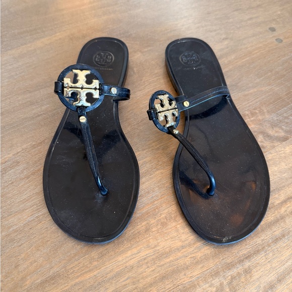 Tory Burch Shoes - Tory Burch Black Sandals with Gold Accent